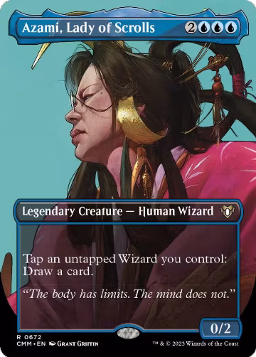 Azami, Lady of Scrolls (Borderless) (672), Commander Masters — Magic card price