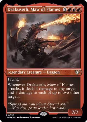 Drakuseth, Maw of Flames (Foil Etched) (535), Commander Masters — Magic card price