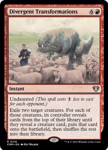 Divergent Transformations (216), Commander Masters — Magic card price