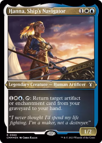 Hanna, Ship's Navigator (Foil Etched) (580), Commander Masters — Magic card price
