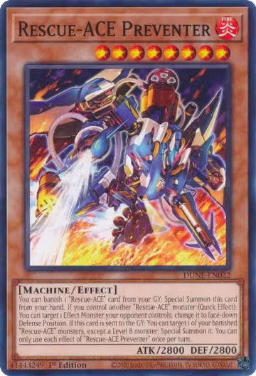 Rescue-ACE Preventer (DUNE-EN022), Duelist Nexus — Yu-Gi-Oh! card price