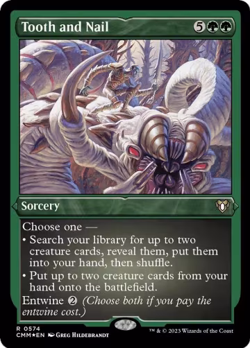 Tooth and Nail (Foil Etched) (574), Commander Masters — Magic card price