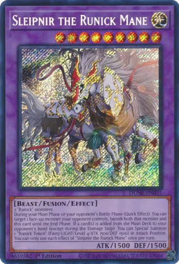 Sleipnir the Runick Mane (DUNE-EN035), Duelist Nexus — Yu-Gi-Oh! card price