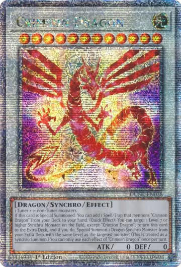 Crimson Dragon (Quarter Century Secret Rare) (DUNE-EN038) — card price
