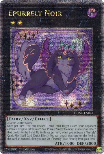 Epurrely Noir (Quarter Century Secret Rare) (DUNE-EN044), Duelist Nexus — Yu-Gi-Oh! card price