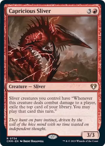 Capricious Sliver (734), Commander Masters — Magic card price