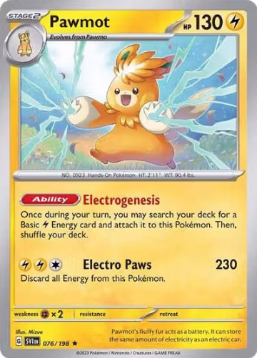 Pawmot - 076/198 (Line Holo) (076/198), Miscellaneous Cards & Products — Pokémon card price