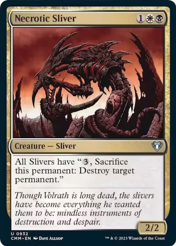 Necrotic Sliver (932), Commander Masters — Magic card price