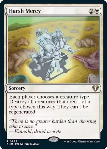 Harsh Mercy (825), Commander Masters — Magic card price