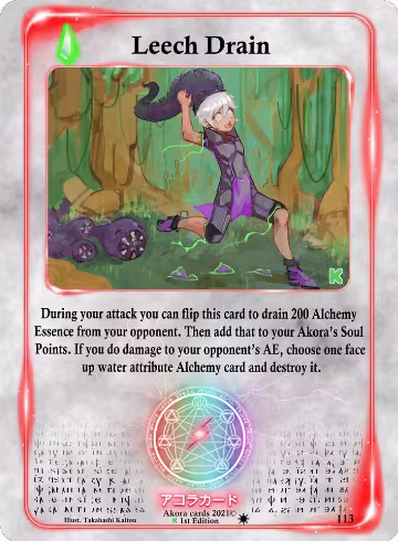 Leech Drain (113), Spellbound Wings [Kickstarter Edition] — Akora card price