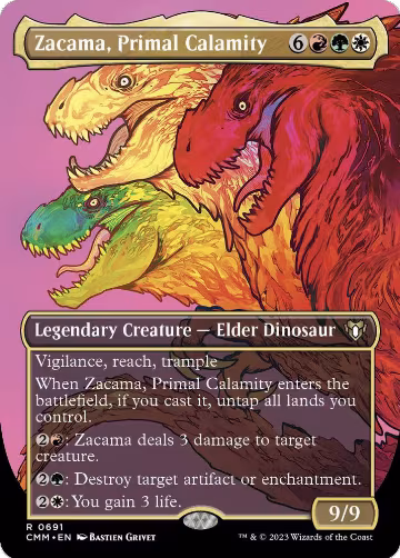 Zacama, Primal Calamity (Borderless) (691), Commander Masters — Magic card price