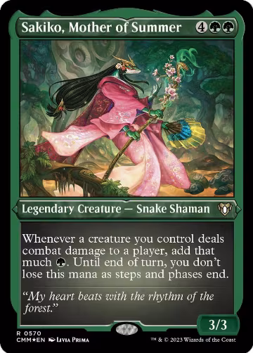 Sakiko, Mother of Summer (Foil Etched) (570), Commander Masters — Magic card price