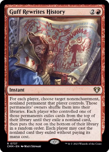 Guff Rewrites History (737), Commander Masters — Magic card price