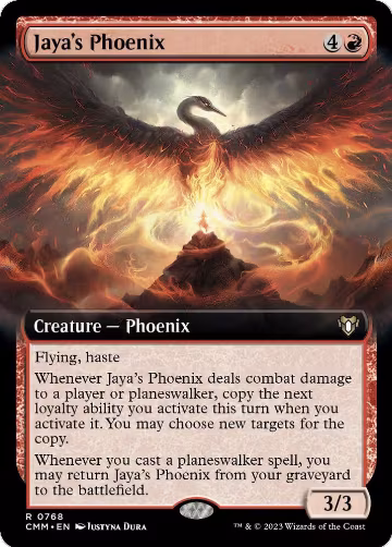 Jaya's Phoenix (Extended Art) (768), Commander Masters — Magic card price