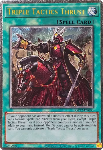 Triple Tactics Thrust (UTR) (OP22-EN003) — card price