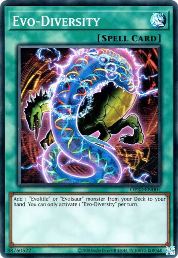 Evo-Diversity (OP22-EN007), OTS Tournament Pack 22 — Yu-Gi-Oh! card price
