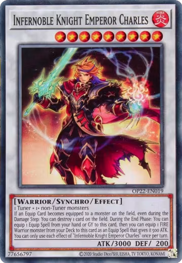 Infernoble Knight Emperor Charles (OP22-EN019), OTS Tournament Pack 22 — Yu-Gi-Oh! card price