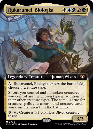Rukarumel, Biologist (Extended Art) (776), Commander Masters — Magic card price
