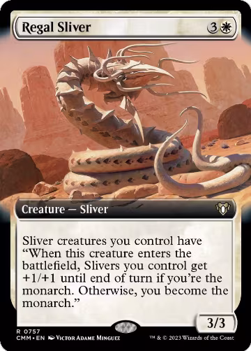 Regal Sliver (Extended Art) (757), Commander Masters — Magic card price