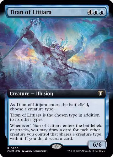 Titan of Littjara (Extended Art) (760), Commander Masters — Magic card price