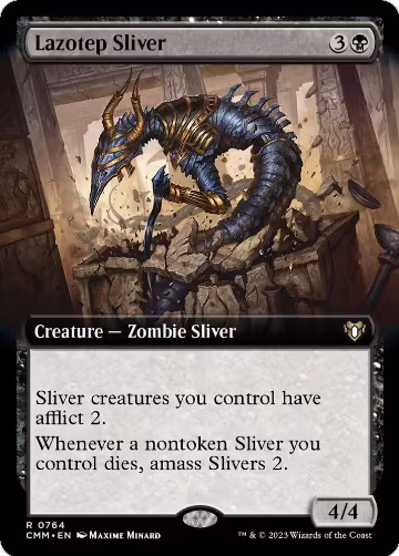 Lazotep Sliver (Extended Art) (764), Commander Masters — Magic card price