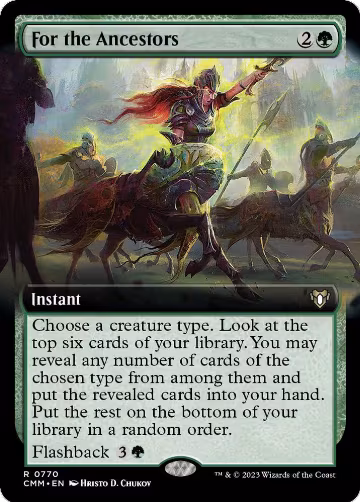 For the Ancestors (Extended Art) (770), Commander Masters — Magic card price