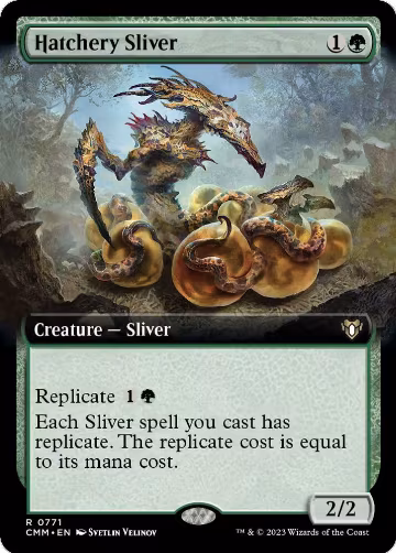 Hatchery Sliver (Extended Art) (771), Commander Masters — Magic card price