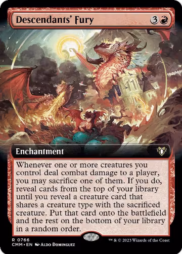Descendants' Fury (Extended Art) (766), Commander Masters — Magic card price