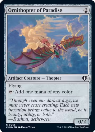 Ornithopter of Paradise (966), Commander Masters — Magic card price
