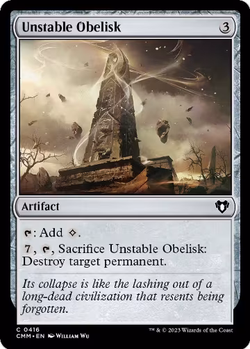 Unstable Obelisk (416), Commander Masters — Magic card price