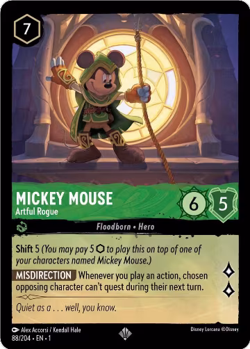 Mickey Mouse - Artful Rogue (88/204), The First Chapter — Lorcana card price