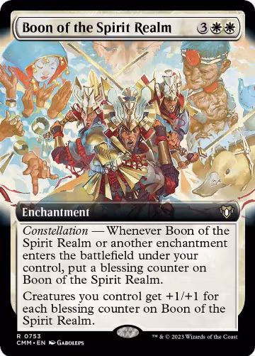 Boon of the Spirit Realm (Extended Art) (753), Commander Masters — Magic card price