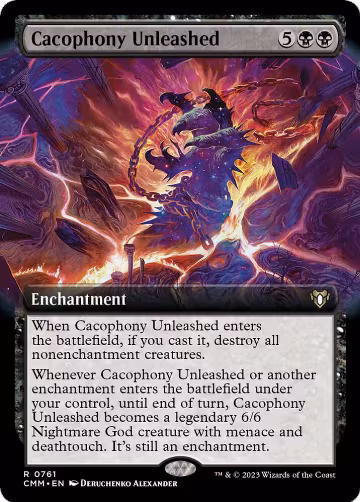 Cacophony Unleashed (Extended Art) (761), Commander Masters — Magic card price