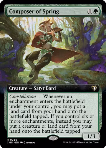 Composer of Spring (Extended Art) (769), Commander Masters — Magic card price