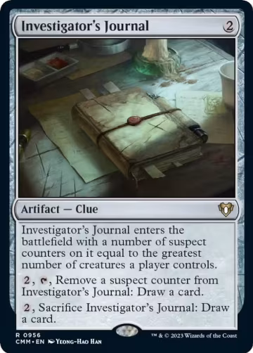 Investigator's Journal (956), Commander Masters — Magic card price
