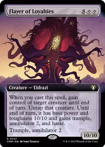 Flayer of Loyalties (Extended Art) (747), Commander Masters — Magic card price