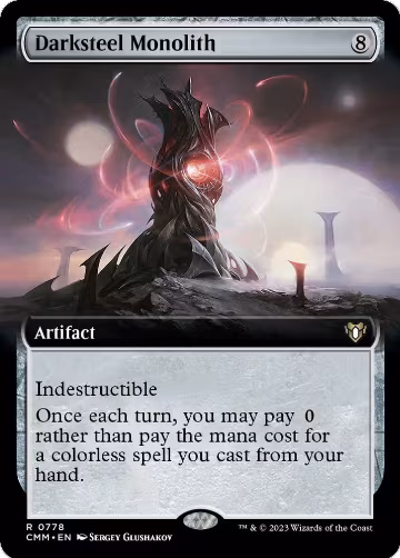 Darksteel Monolith (Extended Art) (778), Commander Masters — Magic card price