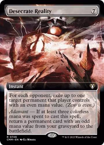 Desecrate Reality (Extended Art) (746), Commander Masters — Magic card price