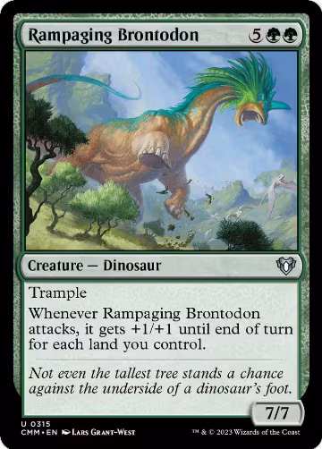Rampaging Brontodon (315), Commander Masters — Magic card price