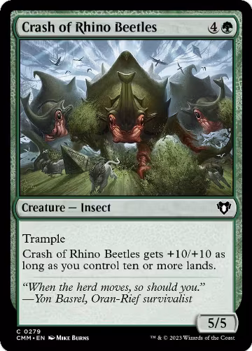 Crash of Rhino Beetles (279), Commander Masters — Magic card price