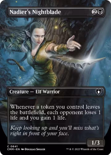 Nadier's Nightblade (Borderless) (641), Commander Masters — Magic card price