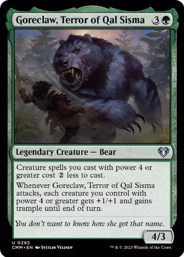 Goreclaw, Terror of Qal Sisma (293), Commander Masters — Magic card price