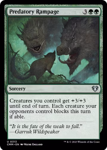 Predatory Rampage (313), Commander Masters — Magic card price