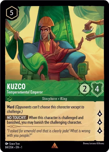Kuzco - Temperamental Emperor (84/204), The First Chapter — Lorcana card price