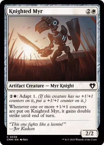 Knighted Myr (36), Commander Masters — Magic card price