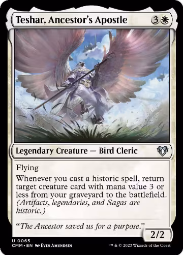Teshar, Ancestor's Apostle (65), Commander Masters — Magic card price