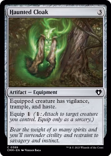 Haunted Cloak (389), Commander Masters — Magic card price