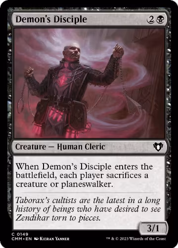 Demon's Disciple (149), Commander Masters — Magic card price