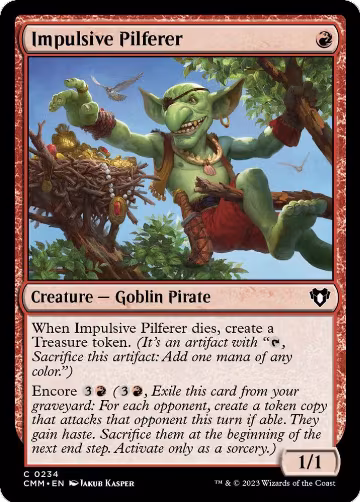 Impulsive Pilferer (234), Commander Masters — Magic card price