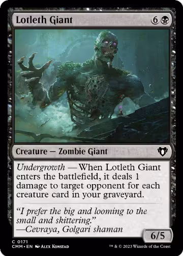 Lotleth Giant (171), Commander Masters — Magic card price